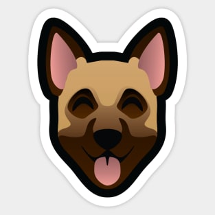 German Shepherd on Blue Sticker